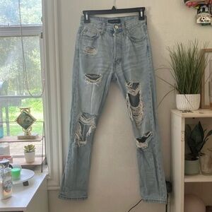 aeropostale mom jeans light wash
